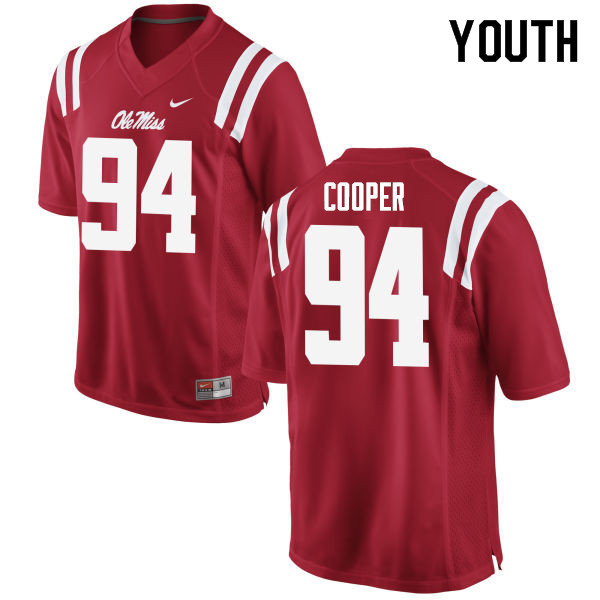 Jack Cooper Ole Miss Rebels NCAA Youth Red #94 Stitched Limited College Football Jersey MAJ2758PK